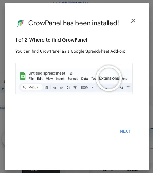 Install Google Sheets source